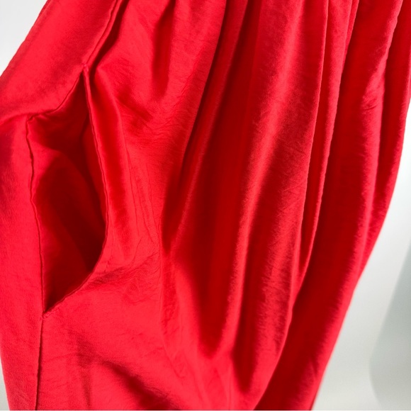 A New Day Red Smocked Maxi Dress Size Medium - Picture 7 of 13